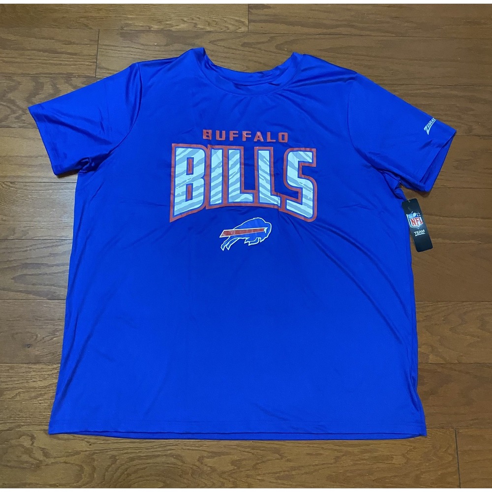 Buffalo Bills Men's Short Sleeve Performance Shirt NFL Team Apparel 4XL NWT $35
